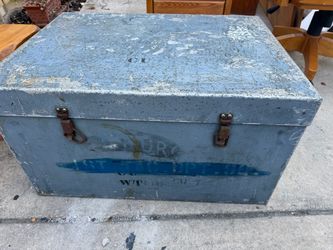 Large Metal Military Footlocker