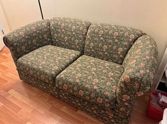 Beautiful green sofa couch
