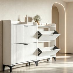 🚪  White shoe cabinet