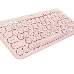 Logitech K380 Multi-Device Bluetooth Keyboard for Mac, Rose + Pink travel sleeve