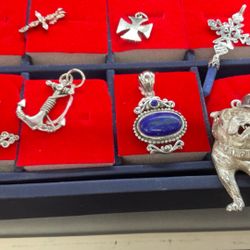 Random Assortment Of Sterling Silver Pendants All Sold Separately 