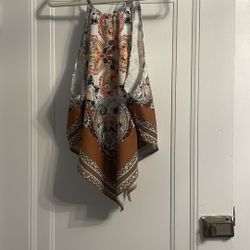 Elegant Paisley Print Halter Top 