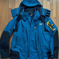 3-in-1 Waterproof Jacket (Removable Inner Liner) Blue $85