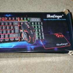 BlueFinger Wired Gaming Mouse And Keyboard