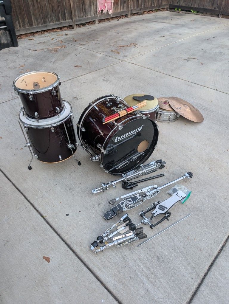 Used Ludwig 5 Piece Drum Set OBO