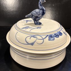 Vintage Karen Howell Goose Lidded Serving Dish 