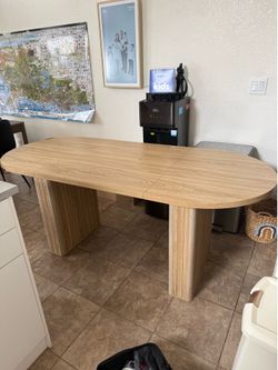 Wooden dining table for 6-8 people