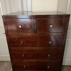 Solid Cherry Wood Chest Of Drawers with 2 End Tables