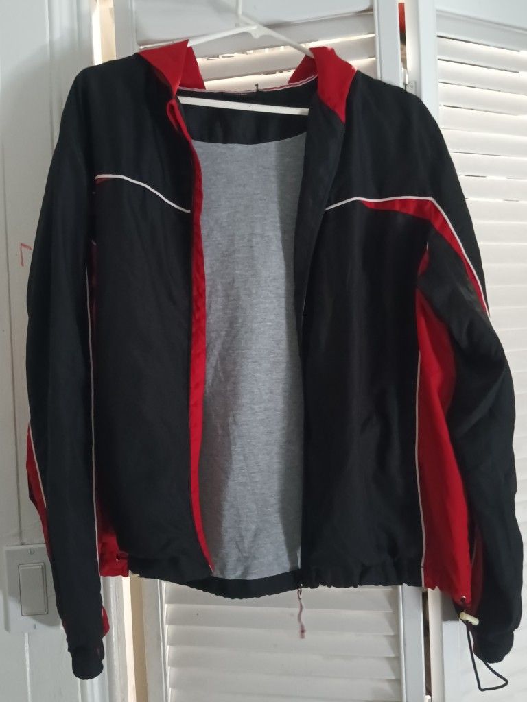 Red and Black Windbreaker