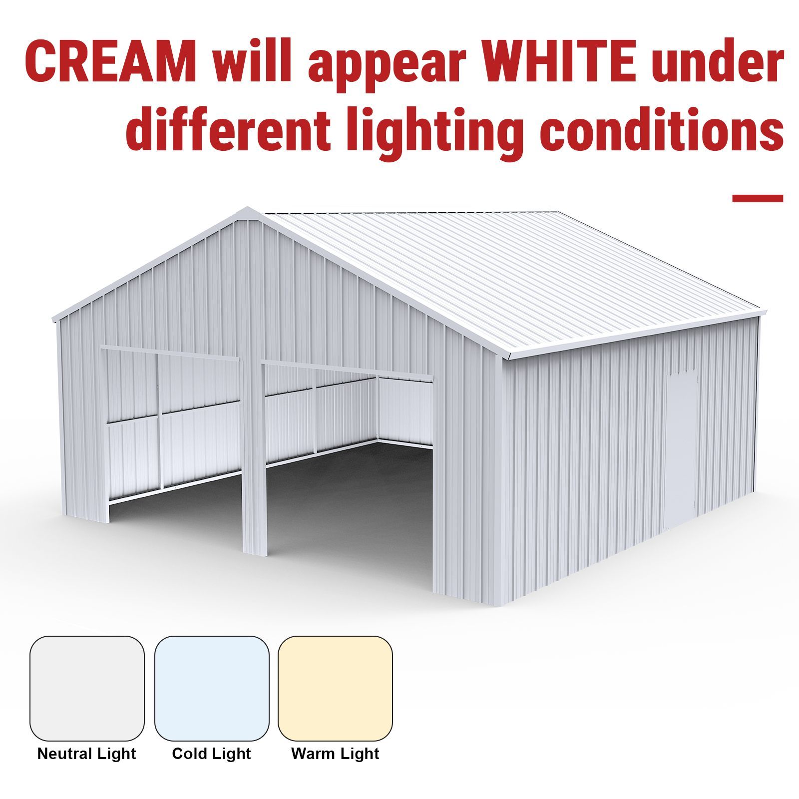 45FT x 25FT Metal Garage Barn Shed – Durable Outdoor Steel Structure Storage Shed - The customer must have unloading capabilities, such as a forklift