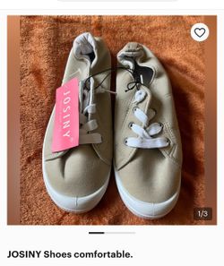 New Josiny Tan Sneakers Size 6