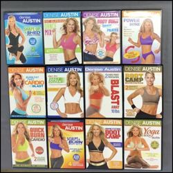 12 twelve different Denise Austin workout DVD’s one price. Lindsay CA.