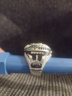 BRAND NEW!💯 EAGLES🦅NEW STYLE🤩2025 WING OUT💨COLLECTORS SOUVENIR FOOTBALL🏈SIZE 11 FAN RING WITH BRAND NEW! CHERRY HARDWOOD WINDOW VIEWING RING BOX!