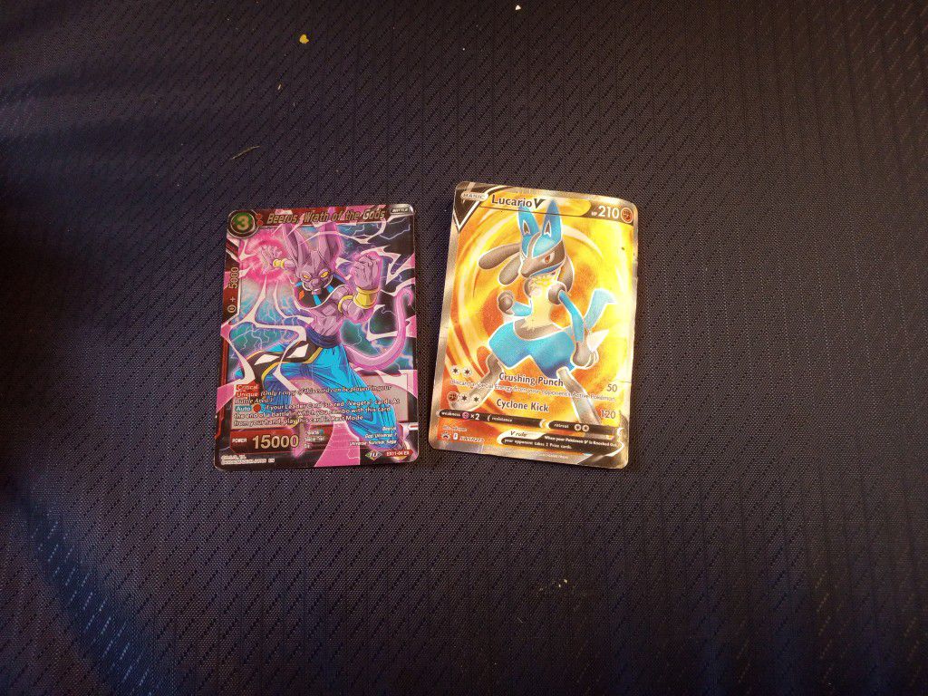 Beerus From Dragon Ball Z And Lucario From Pokemon