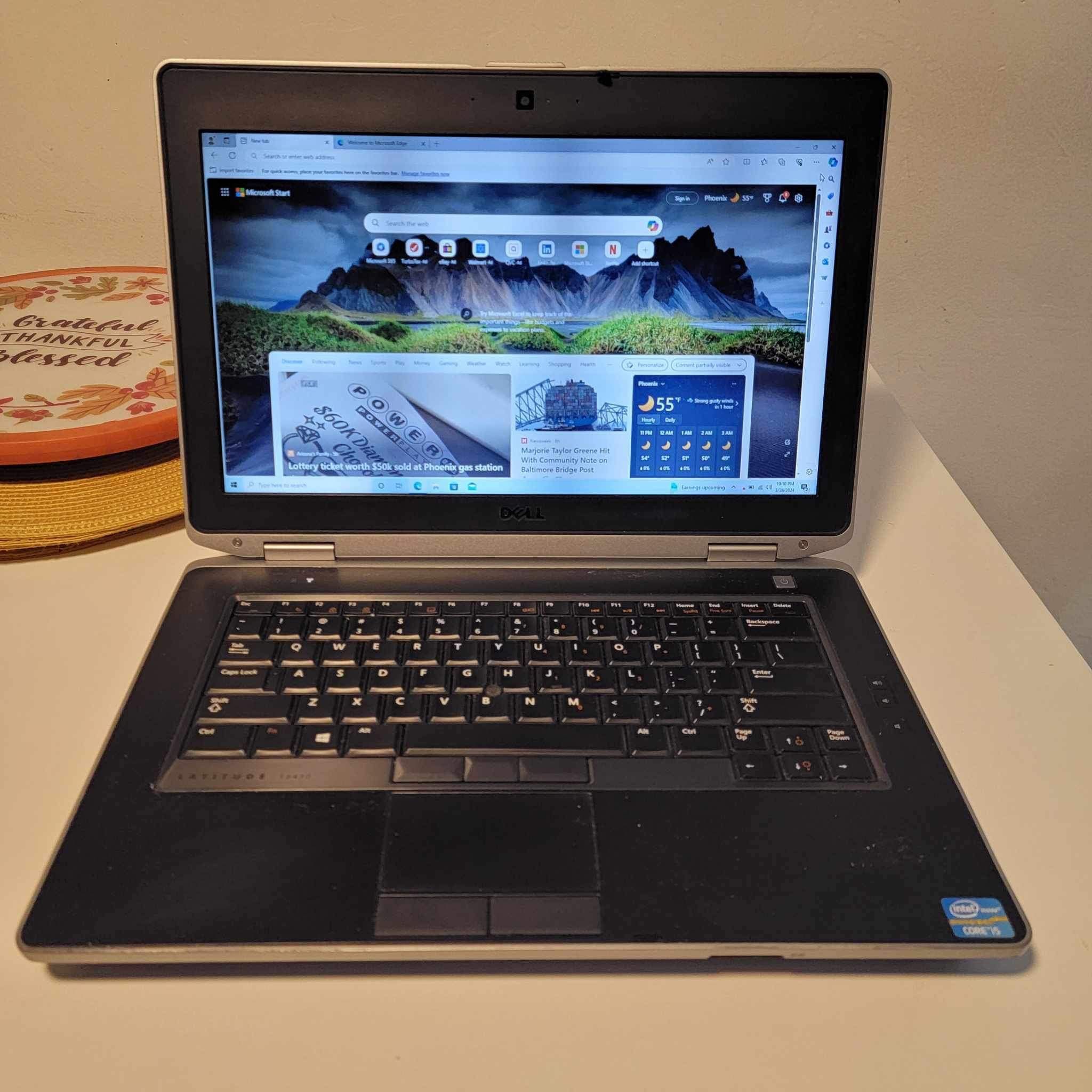 Dell Latitude E6430 Laptop  Intel Core i5 2.7ghz -  8GB DDR3 RAM  240GB SSD - DVD - Windows 10 Pro. Microsoft office installed.  Nothing wrong.  Comes