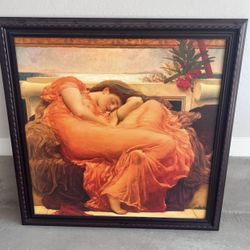 Nice canvas oil painting and frame.
