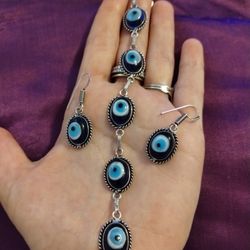 Draconic Glass Evil Eye Set