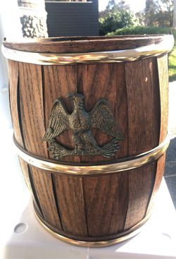 Old fashion barrel with eagle embellishment