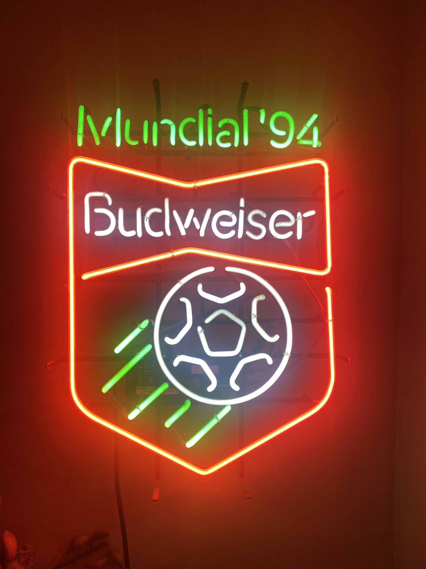け*ん様 Budweiser 94 World Cup バドワイザー ネオンサイ Budweiser World Cup 1994 Country Sign - Choose One - 2