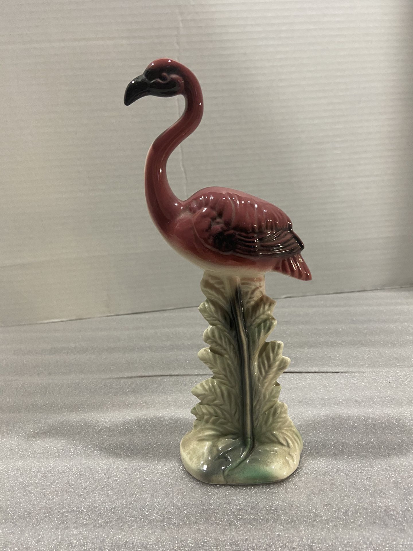 Vintage Mid Century Modern Ceramic Flamingo. 10” inches Tall