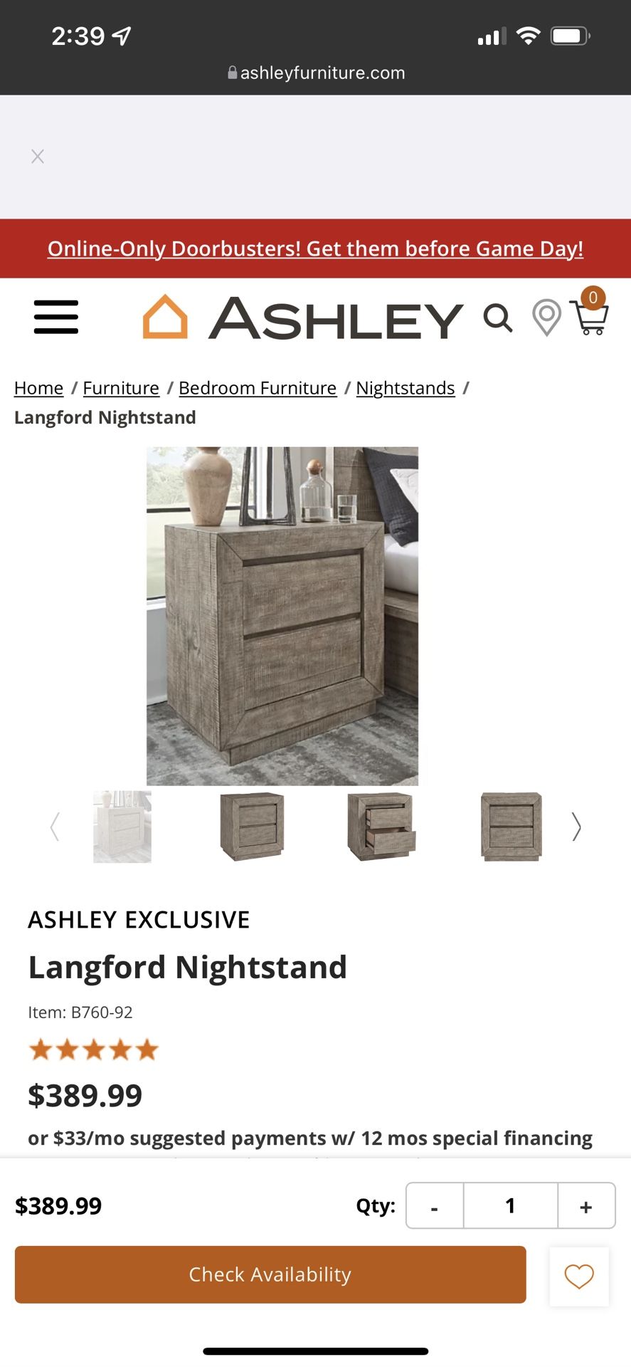 Ashley Furniture Langford Nightstands And Dressers Brand New!