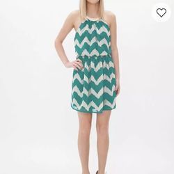 Brand new womans As U Wish brand Blue Chevron Necklace Dress Up For Sale  