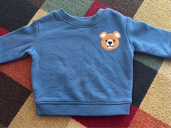 Jumping Beans Boys’ Blue Teddy Bear Sweater – Newborn