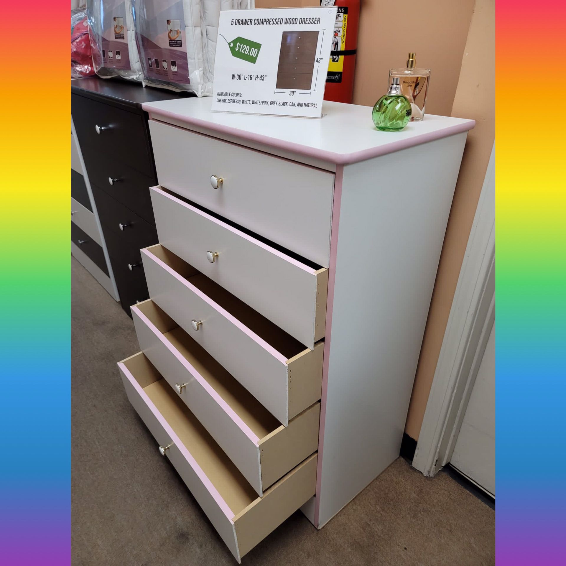Compress Wood Dresser $129  Ready To Use 