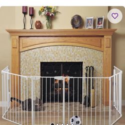 6 Panel Baby Dog Gate Fireplace 