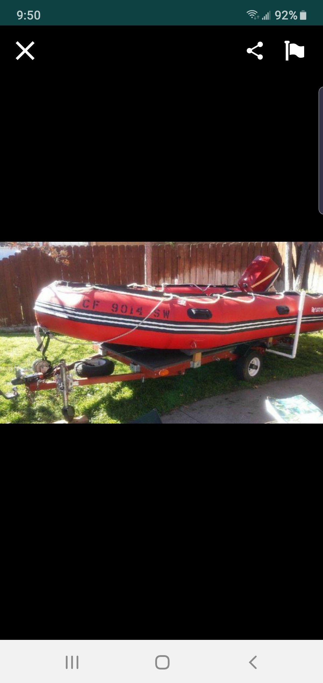 Boat,dinghy boat, inflatable boat, outboard motor, trailer