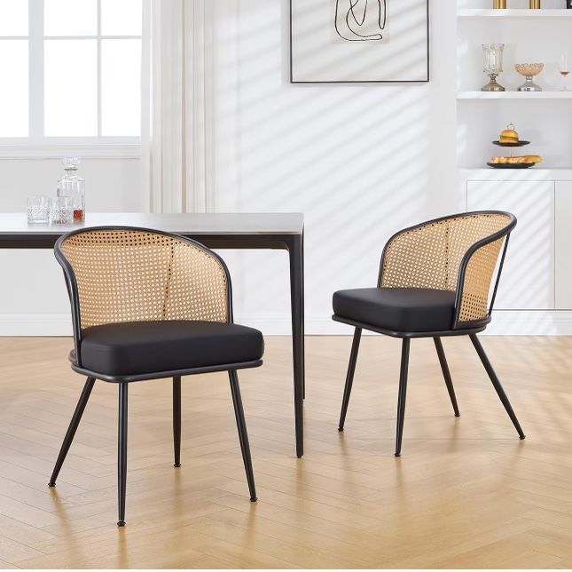 Rattan Dining Chairs Set of 2