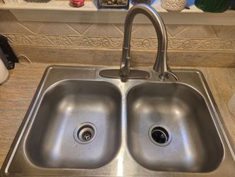 Stainless Steel Double sink with Pfister Faucet