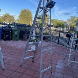 Excellent Condition Werner 8 Feet And More Sizes Available Aluminum Ladders