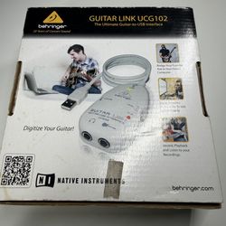 Behringer Guitar Link UCG102 USB Guitar To USB Interface With Box