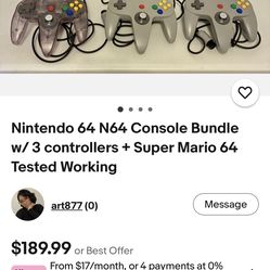 Nintendo 64 with Super Mario