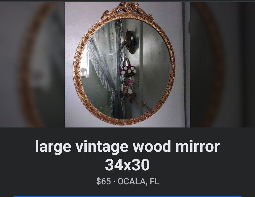 Antique Old Gold Mirror
