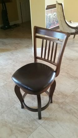 Leather bar stool