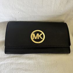 Michael Kors Black Leather Wallet 