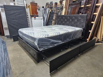 Queen bed and mattress