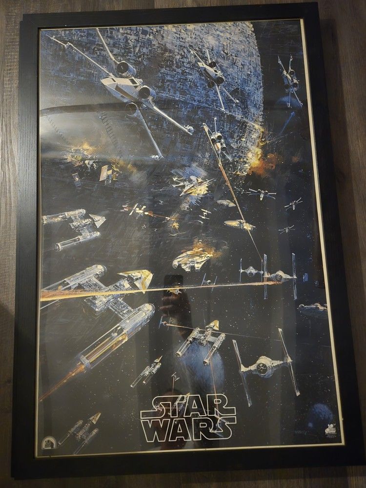 Super Cool Full Size Star Wars Poster In Nice Frame