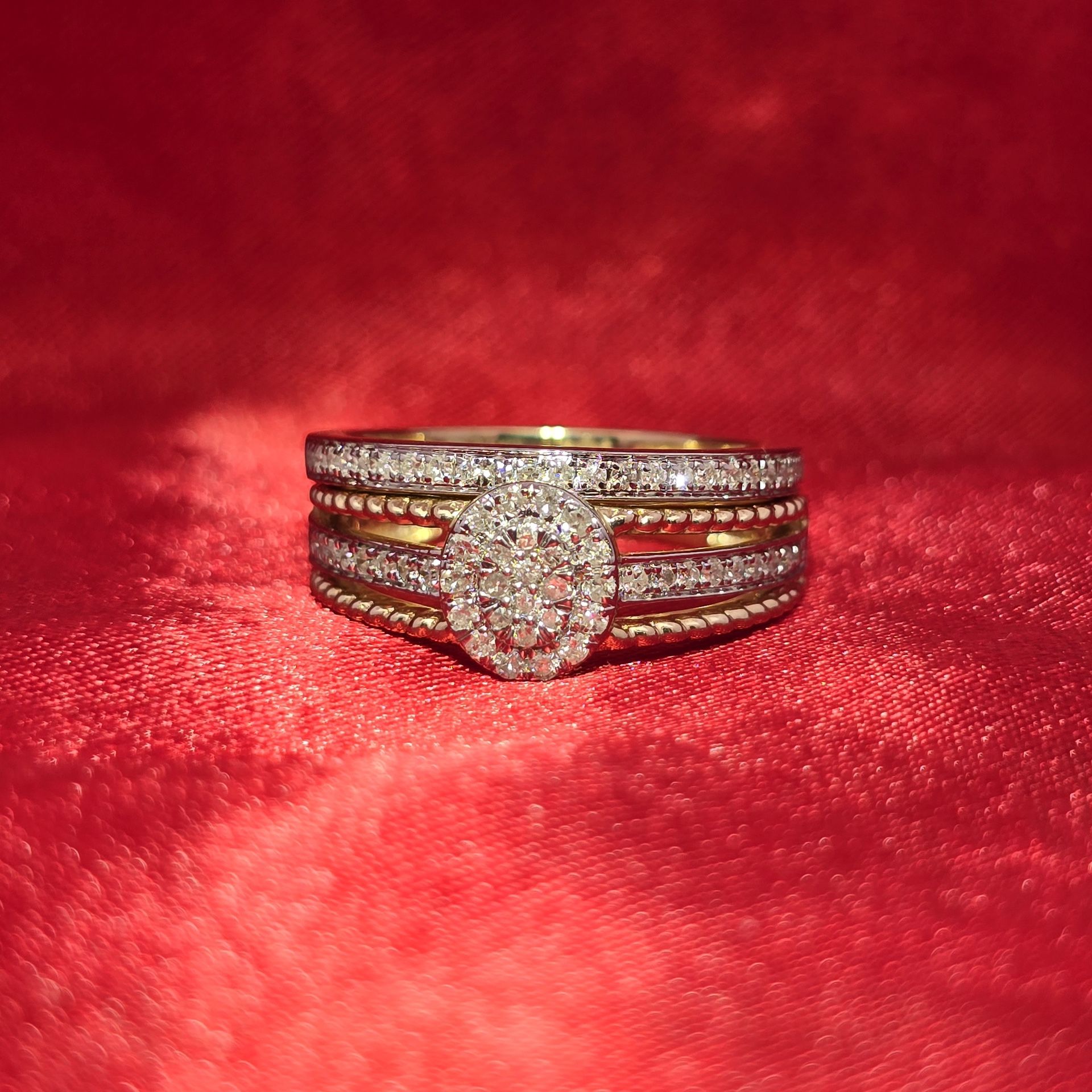 10k Yellow Gold Diamond Engagement Ring 0.42 ctw