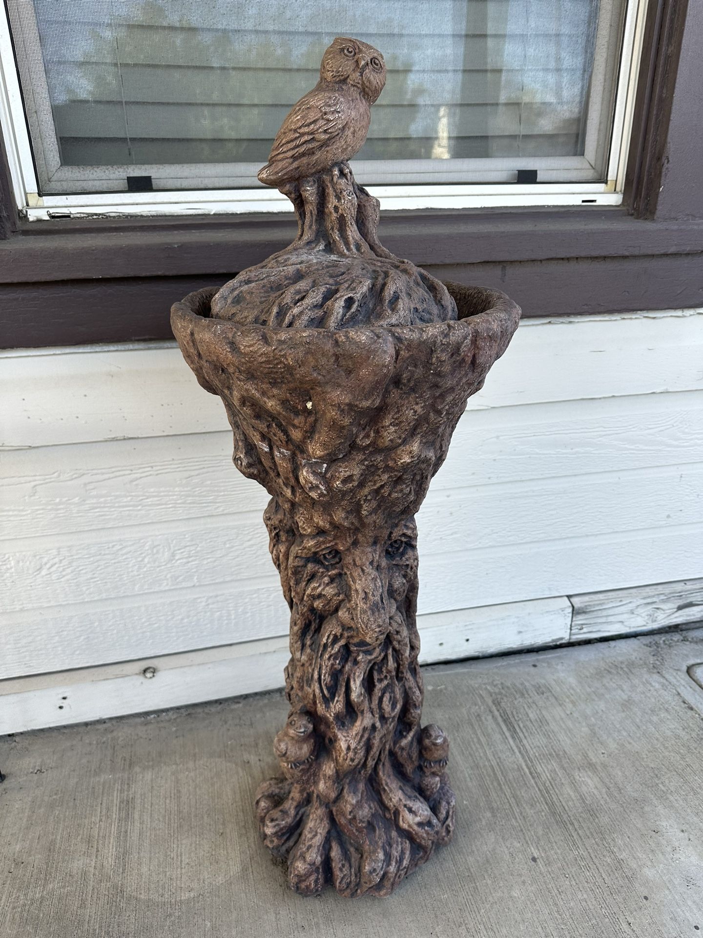 Tree & Owl Garden Fountain