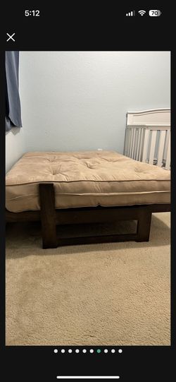 Mocha Sofabed Futon With Mattress
