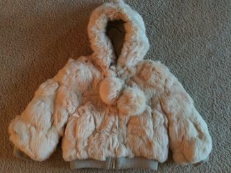 Girls 2-3T real fur jacket