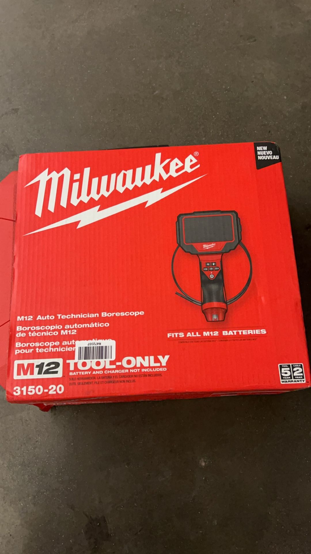 M12 12V Lithium-Ion Cordless Auto Technician Borescope (Tool Only)