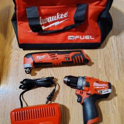 Milwaukee M12 Drill Hammer + Oscillating Tool + Charger