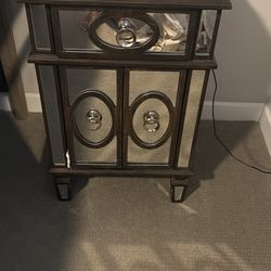 Pier 1 Mirrored Dresser And Night Stand