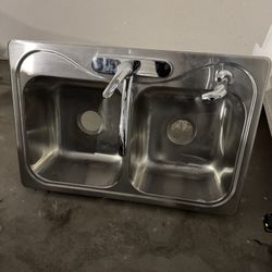Stainless Steel Kitchen Sink With Faucet
