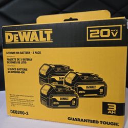 20V Max Premium  DeWalt Lithium ION Battery 3 Pack