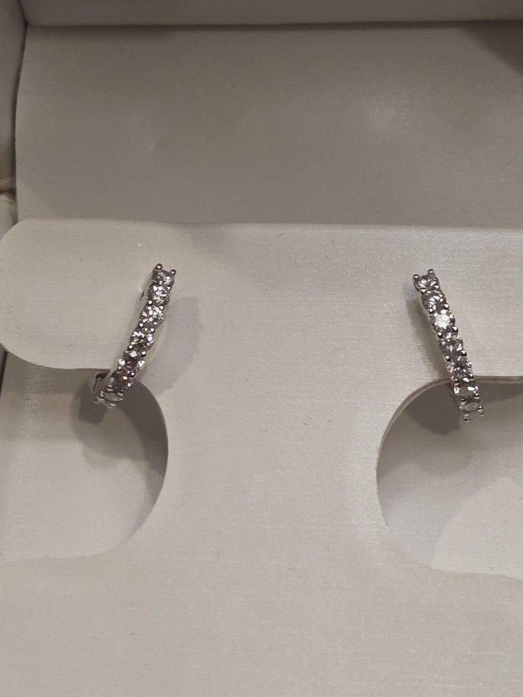 Diamond Huggie Hoop 18 Carat Earrings 